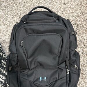 Under Armour Black Backpack with Blue Logo